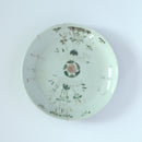 粉彩竹詩文皿②