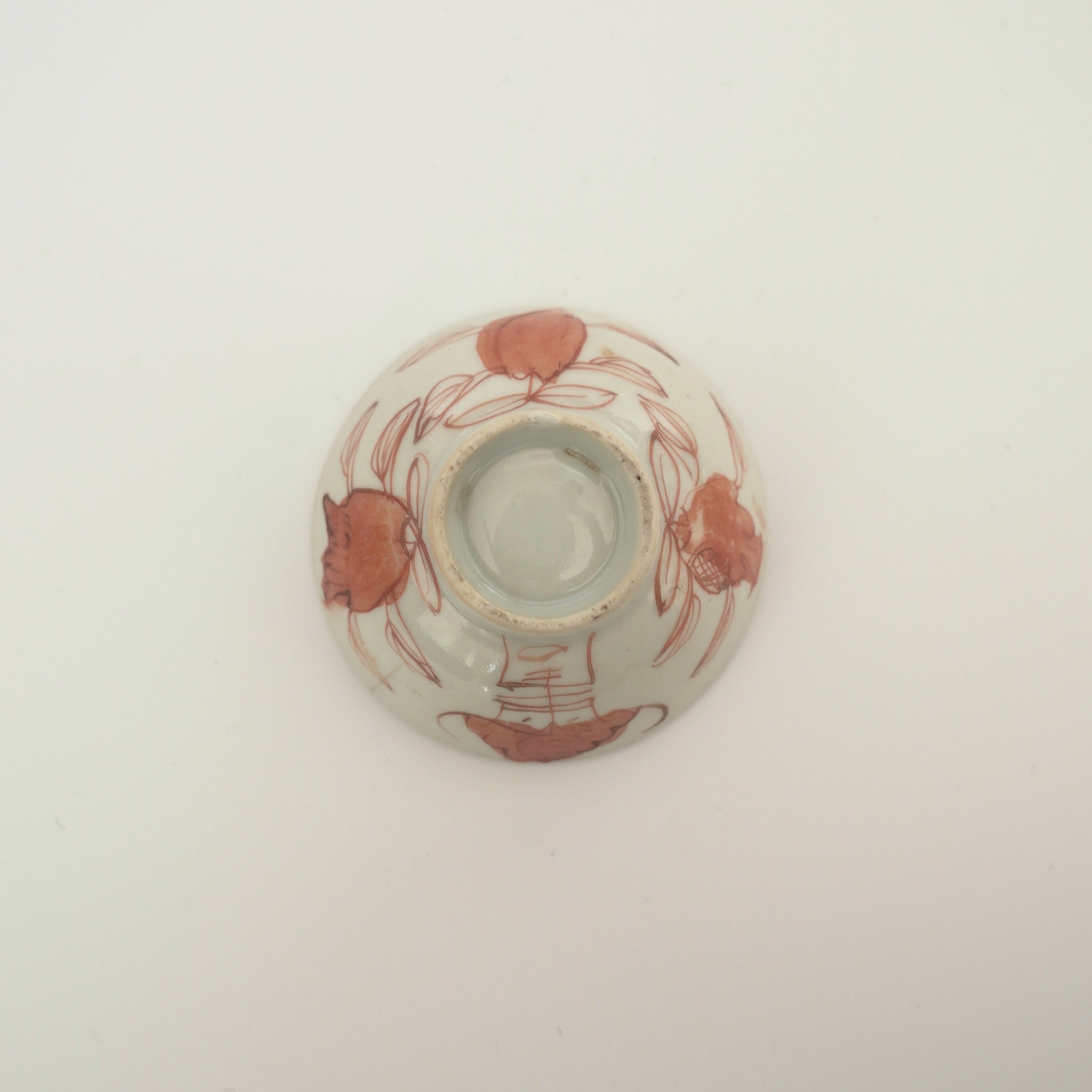 赤絵福寿三多文茶杯④