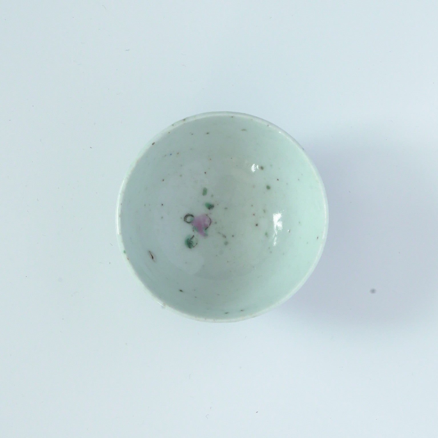 粉彩竹節文茶杯③