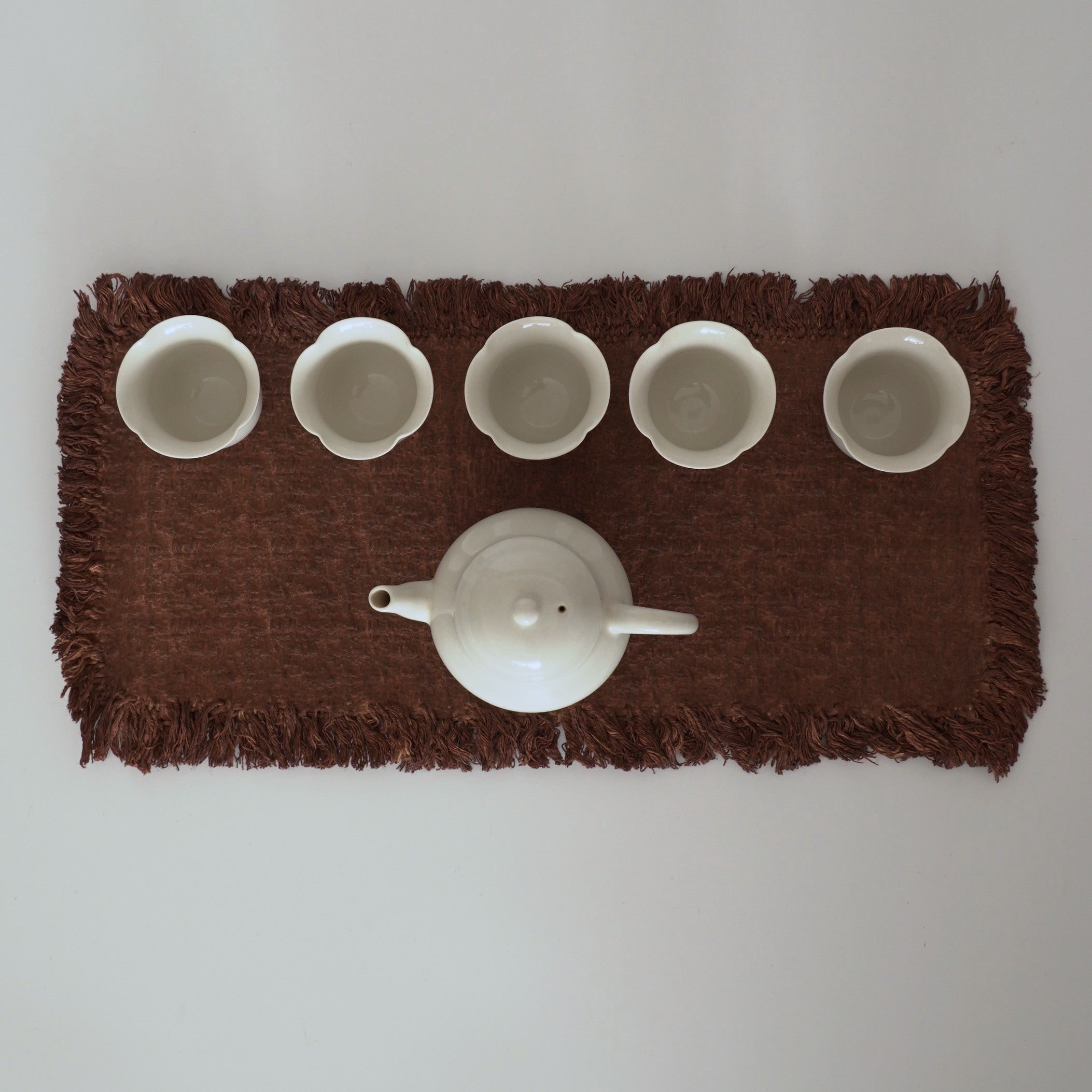 綿製柿渋染敷布大