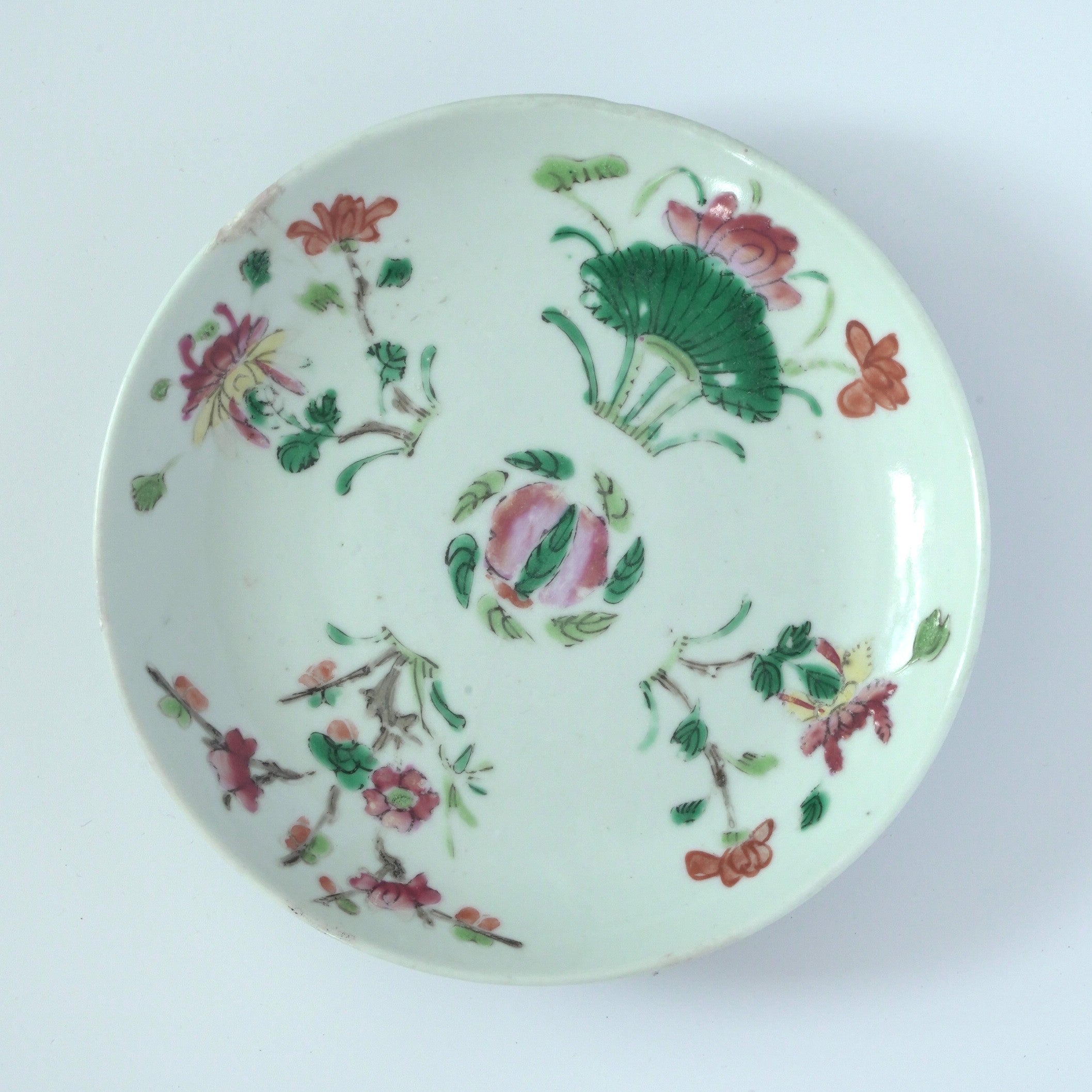 粉彩四季花文皿⑥