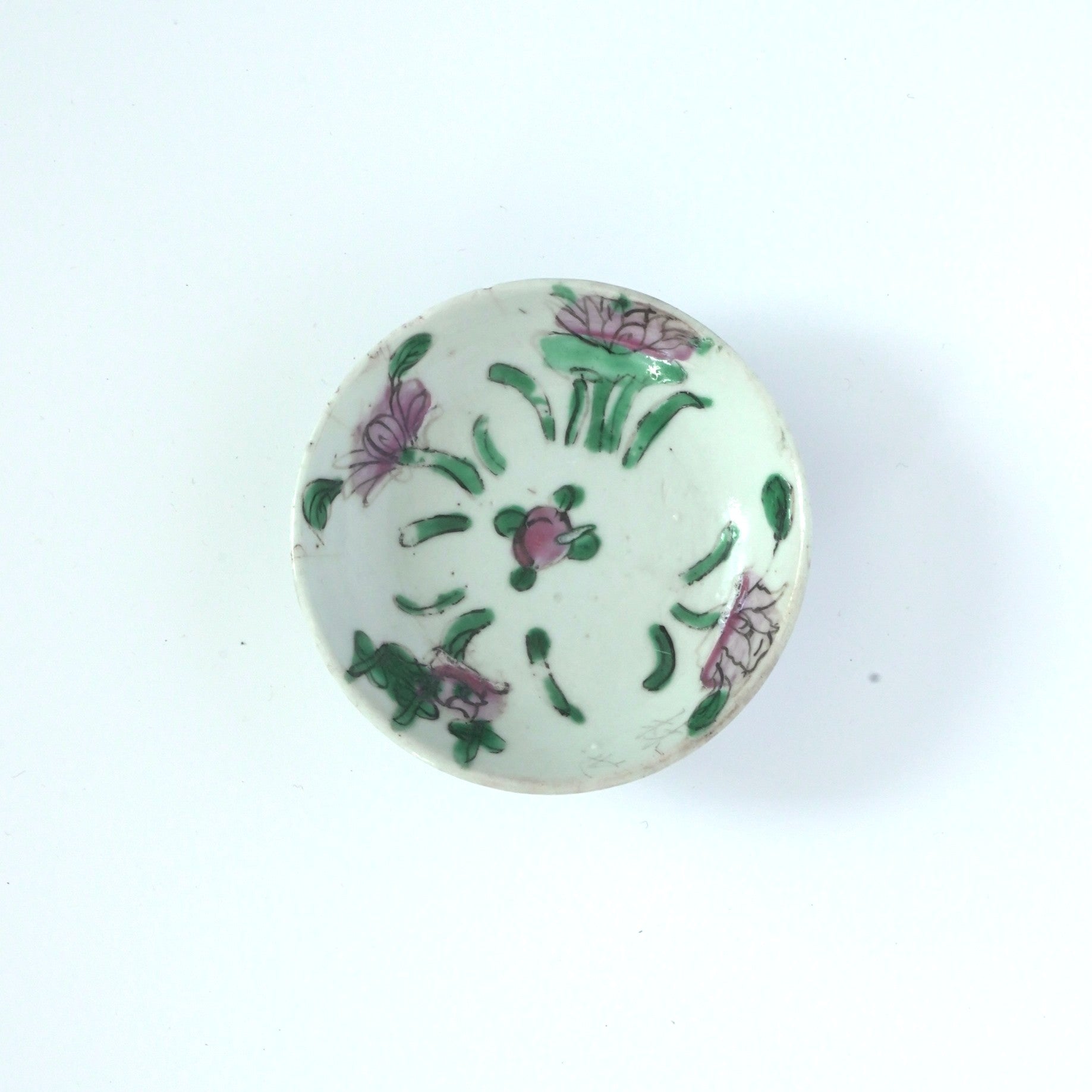 粉彩四季花文豆皿⑥