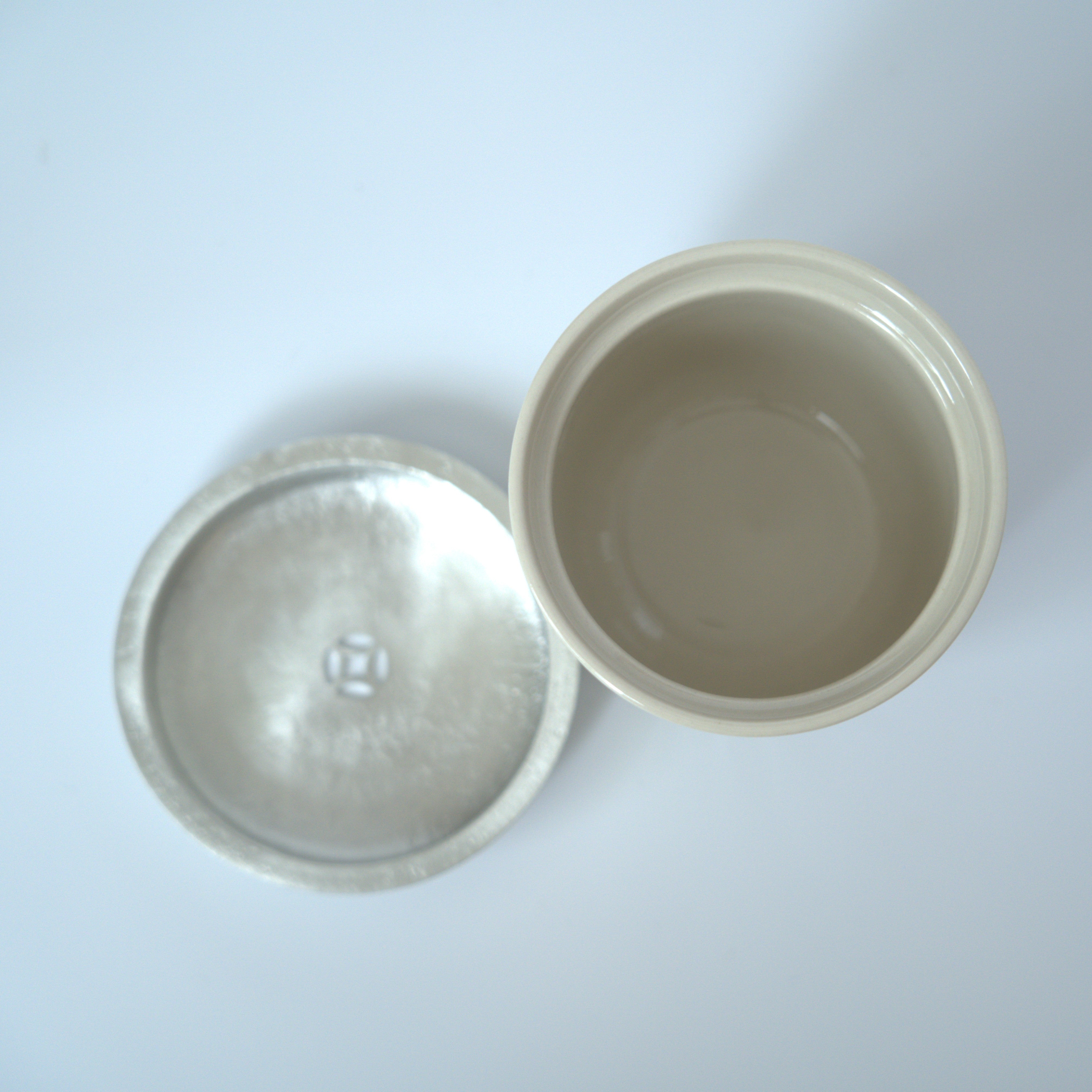 錫蓋草木灰釉建水