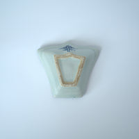 青花喜字花卉九子皿