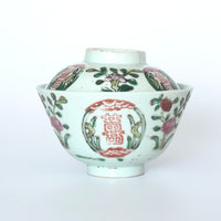 粉彩双喜花文蓋碗⑦