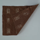 綿製柿渋染万福文敷布大