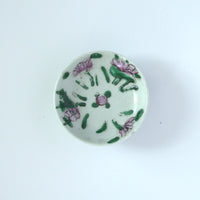 粉彩四季花文豆皿⑤