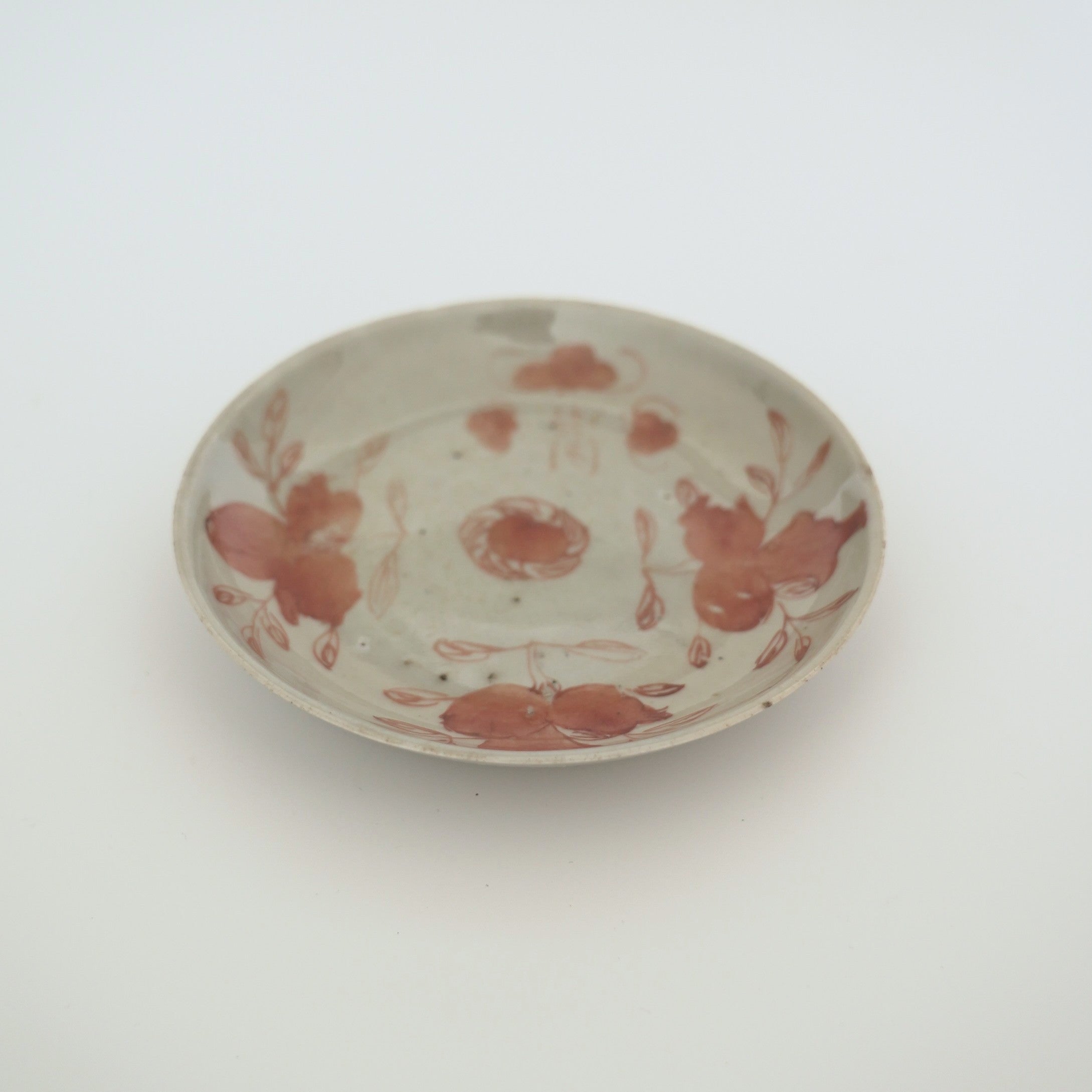 赤絵福寿三多文皿⑦