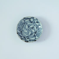 青花牡丹文豆皿