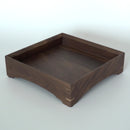 木製正方盆大　クルミ