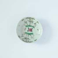 粉彩竹詩文豆皿⑦