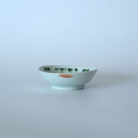 粉彩竹詩文豆皿④