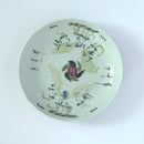 粉彩竹詩文皿③