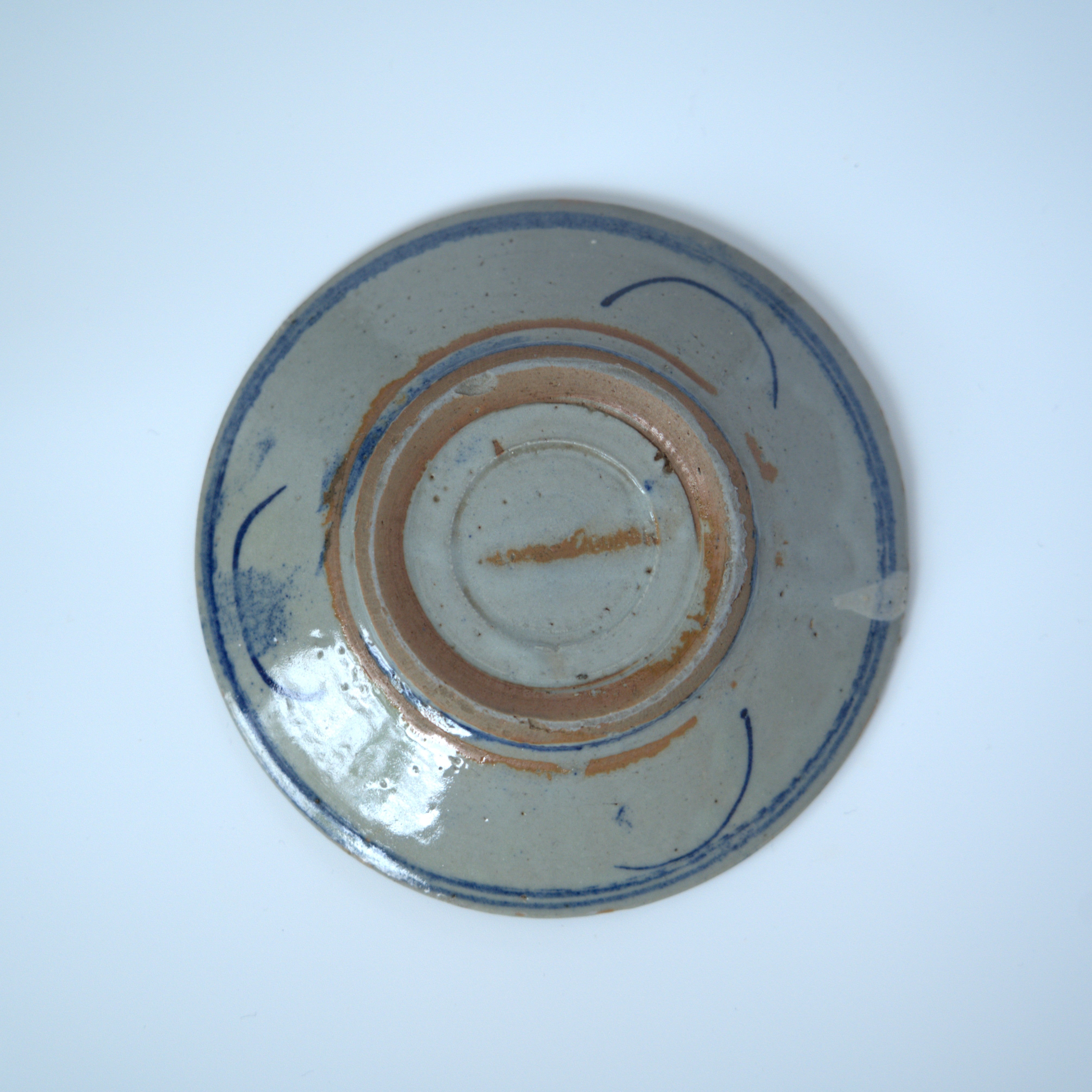 青花双魚花文皿③