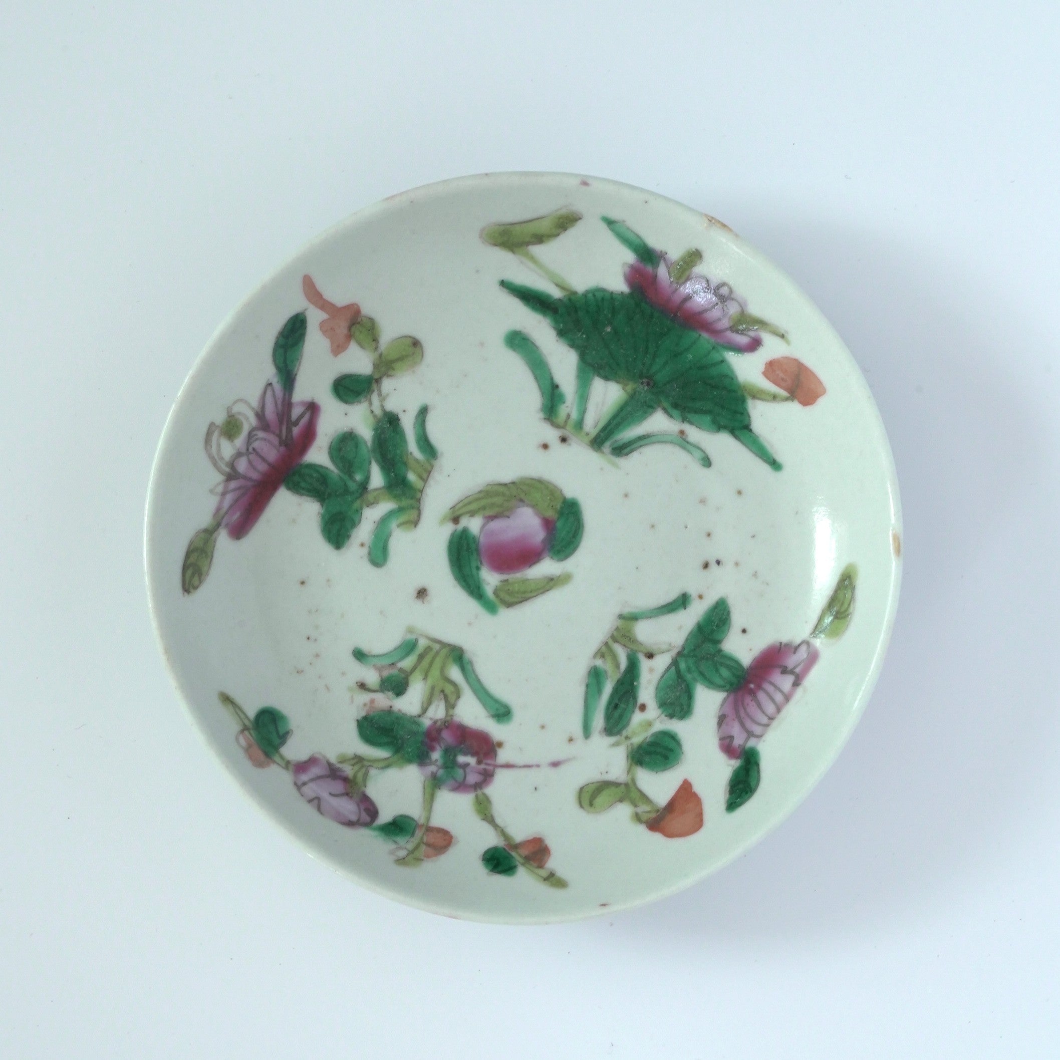 粉彩四季花文皿⑦