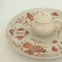 赤絵福寿三多文皿大①