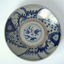 青花双魚花文皿大①