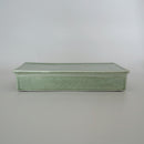 長方窯変茶盤③錆青磁色