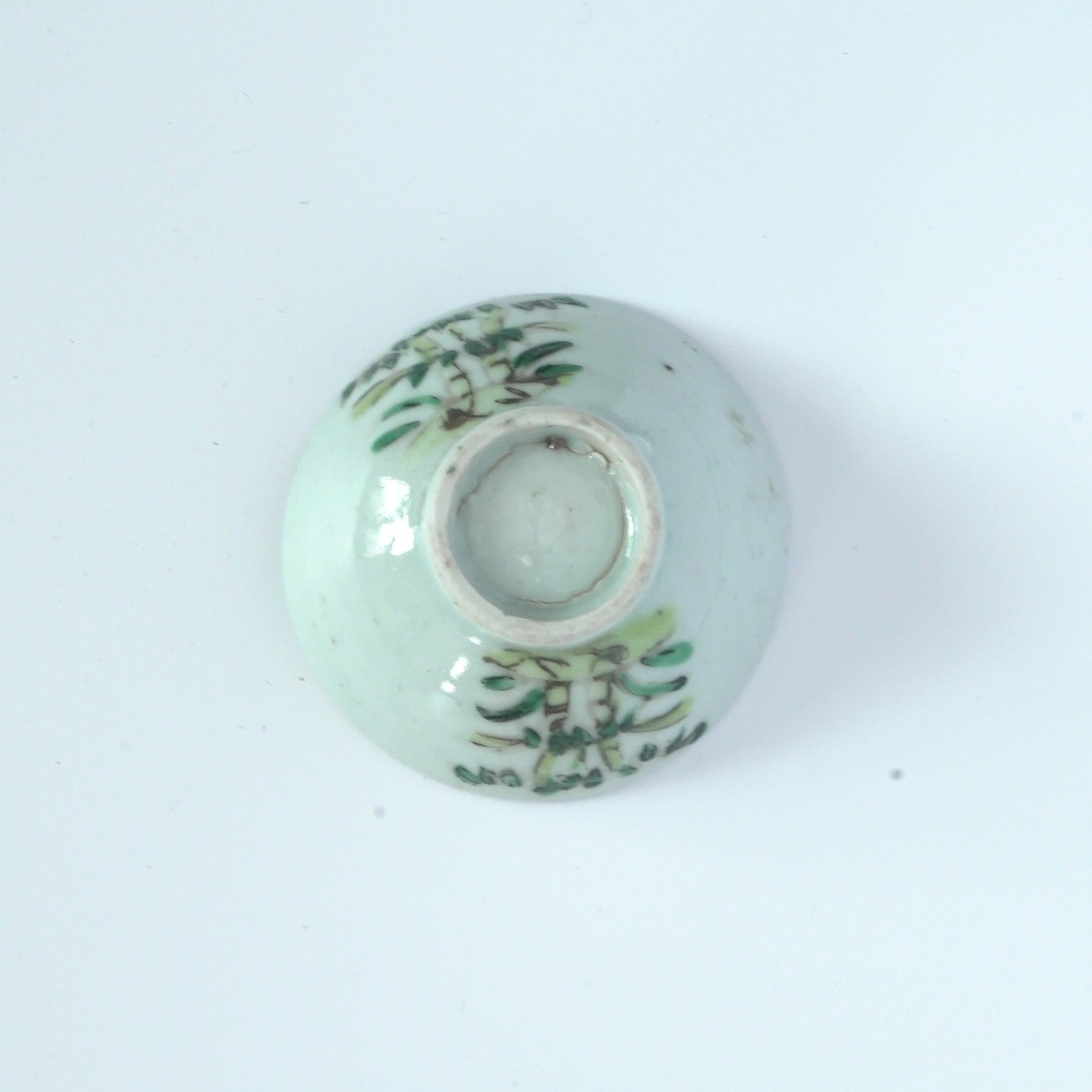 粉彩竹節文茶杯②