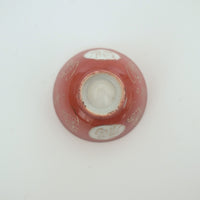 珊瑚紅釉金彩福卍文茶杯①