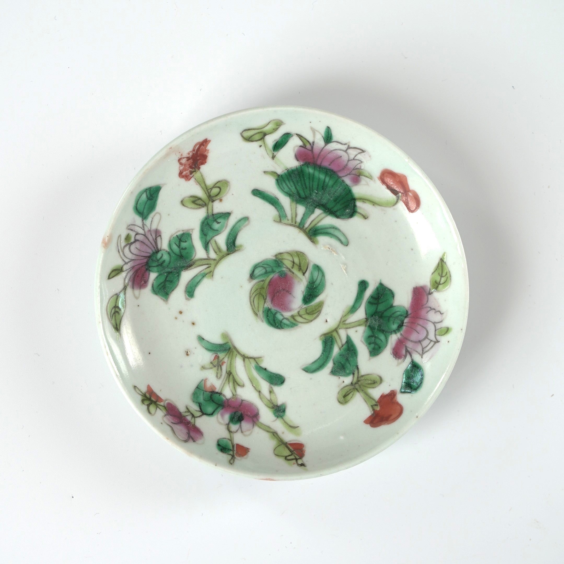 粉彩四季花文皿⑧