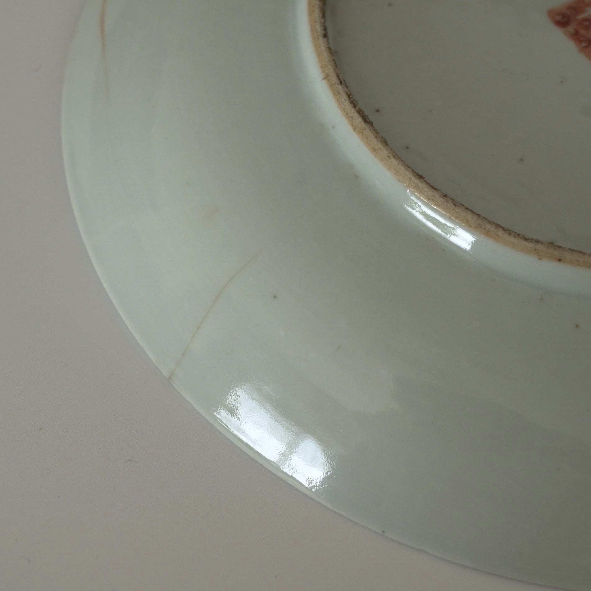 赤絵福寿三多文皿大①