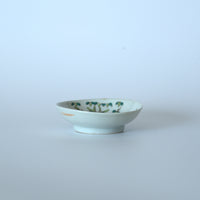 粉彩竹詩文豆皿③