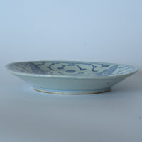 青花絡枝蓮文皿大