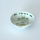 粉彩竹詩文豆皿④