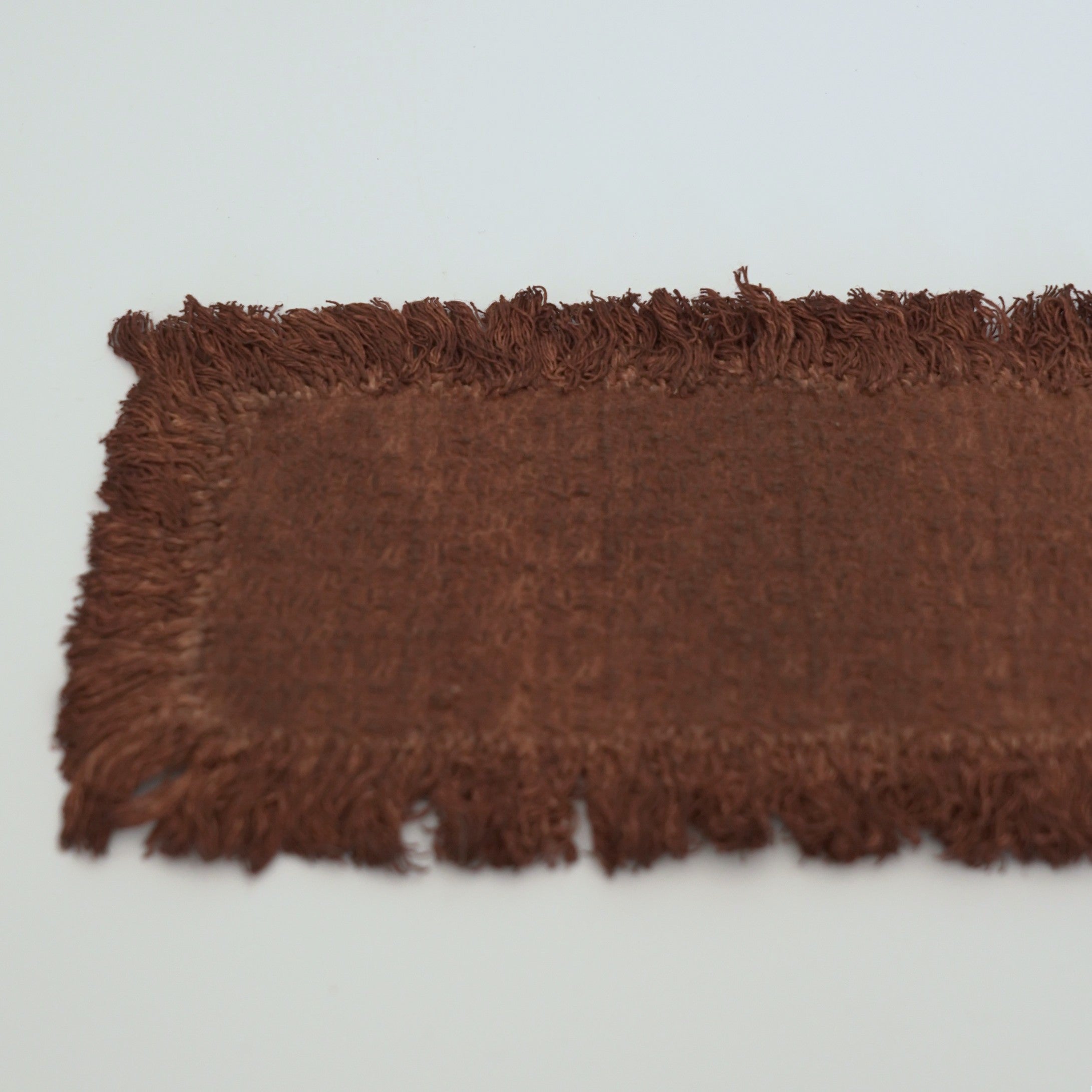 綿製柿渋染敷布小