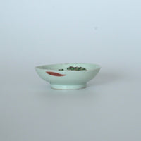 粉彩竹詩文豆皿⑥