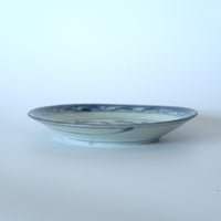 青花鳳眼霊芝文皿