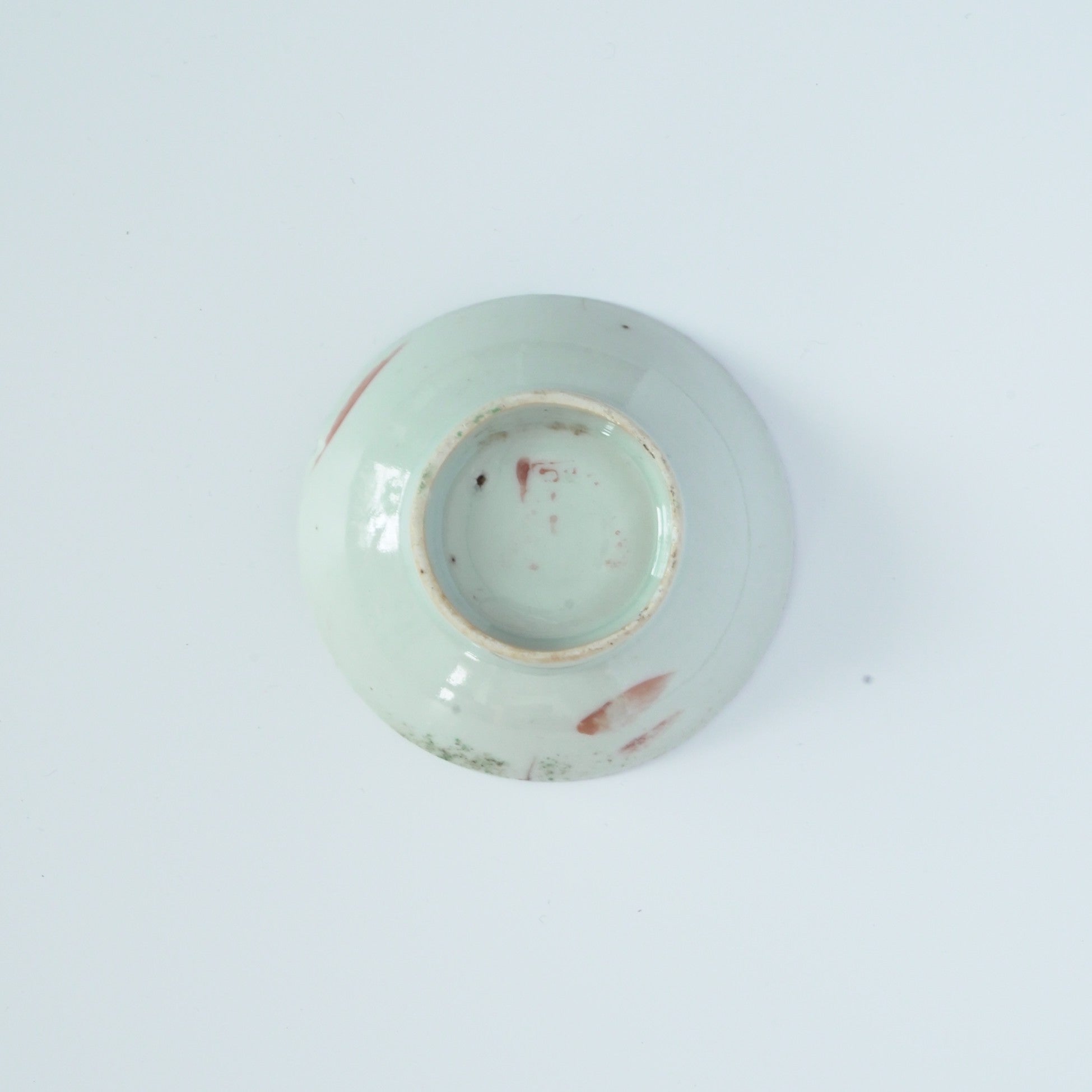 粉彩竹詩文豆皿⑧