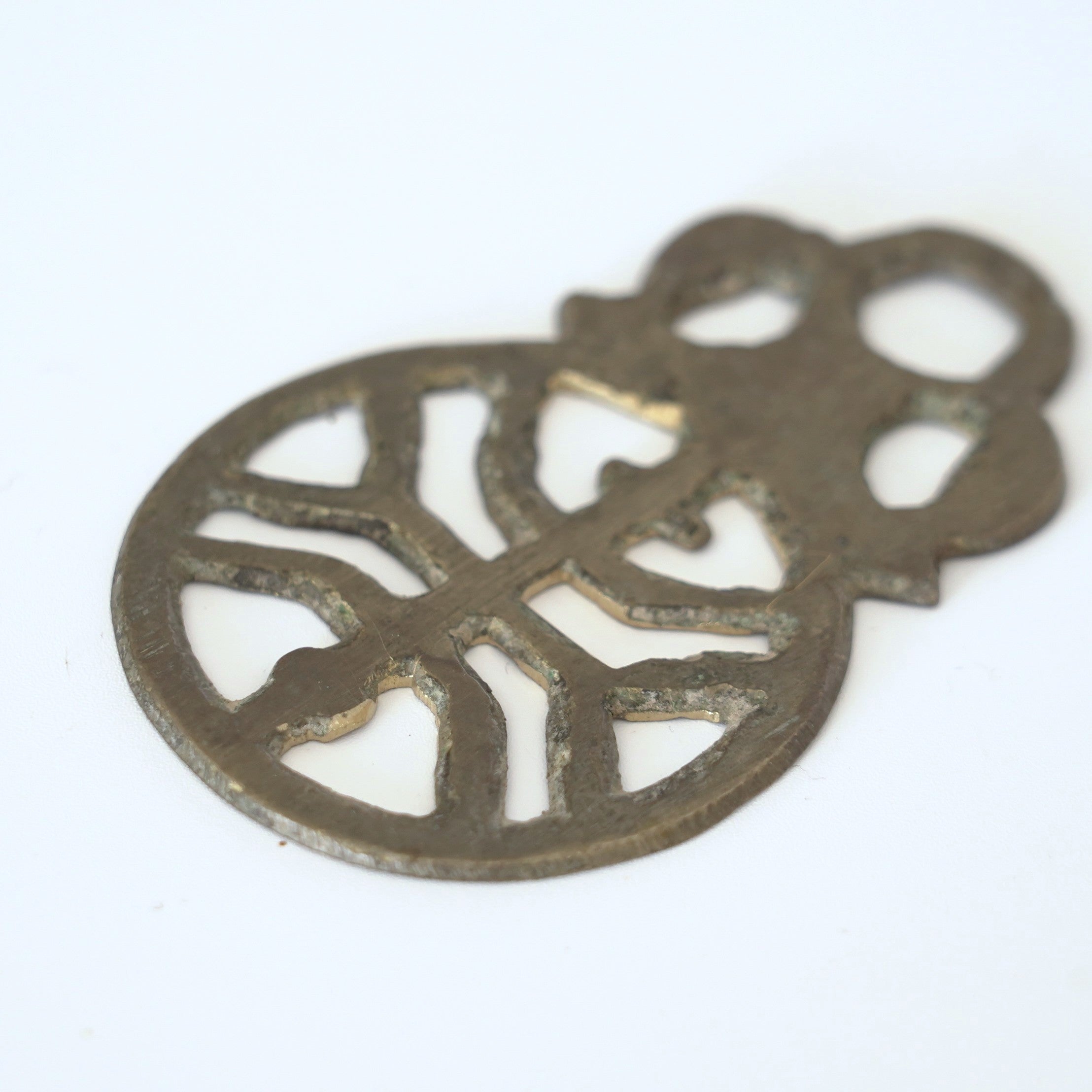 銅製寿字茶枕④