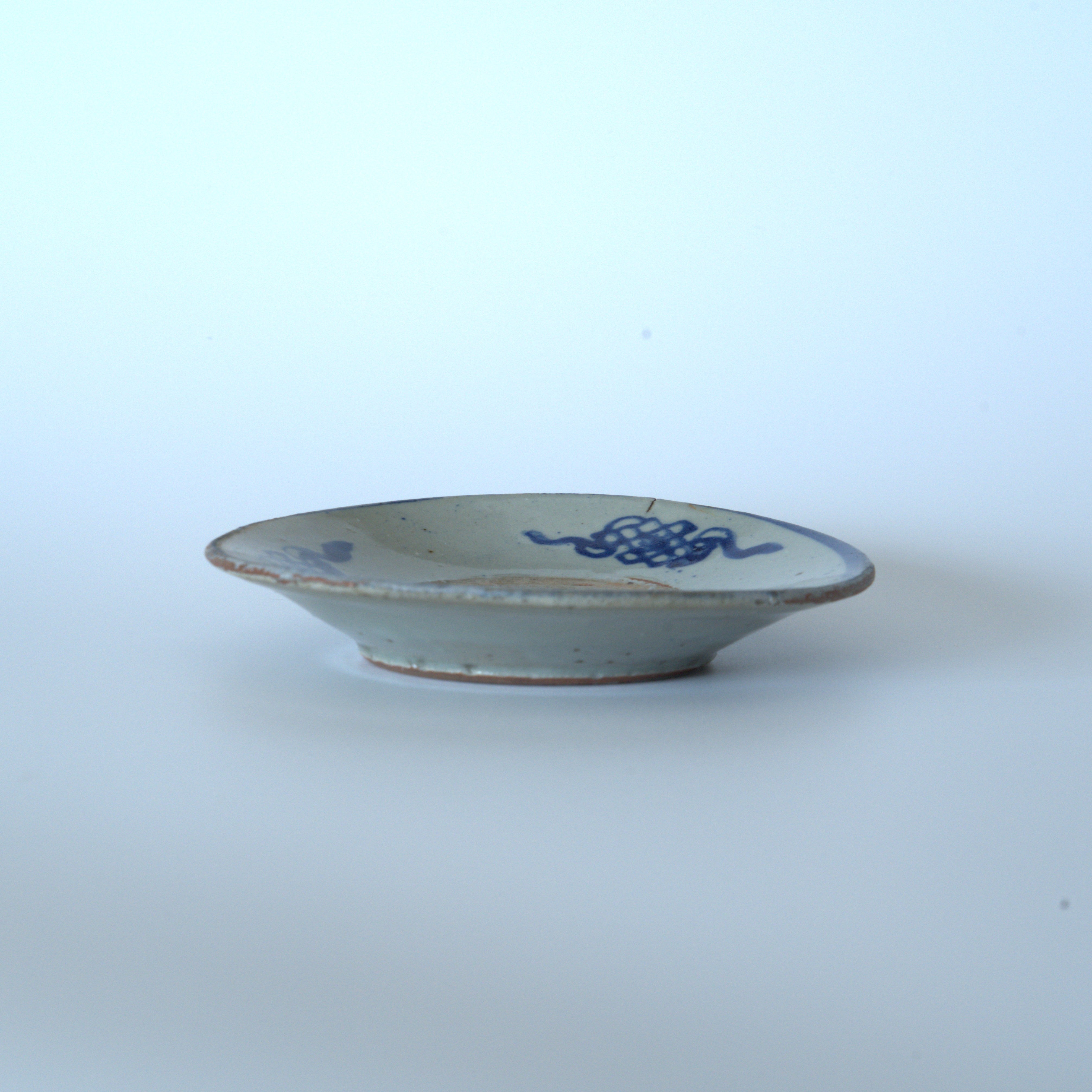 青花中国結文小皿③