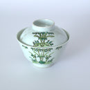 粉彩竹節文蓋碗