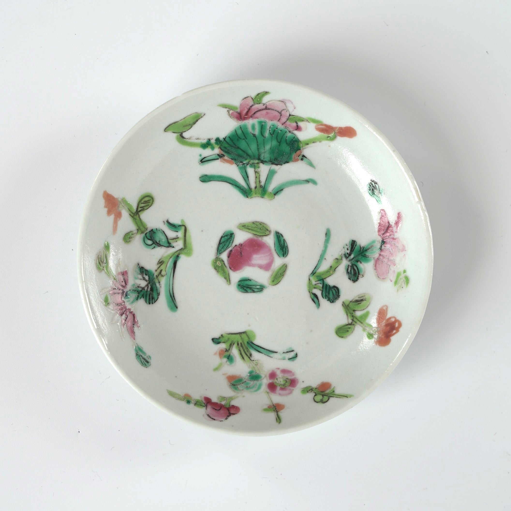 粉彩四季花文皿⑨