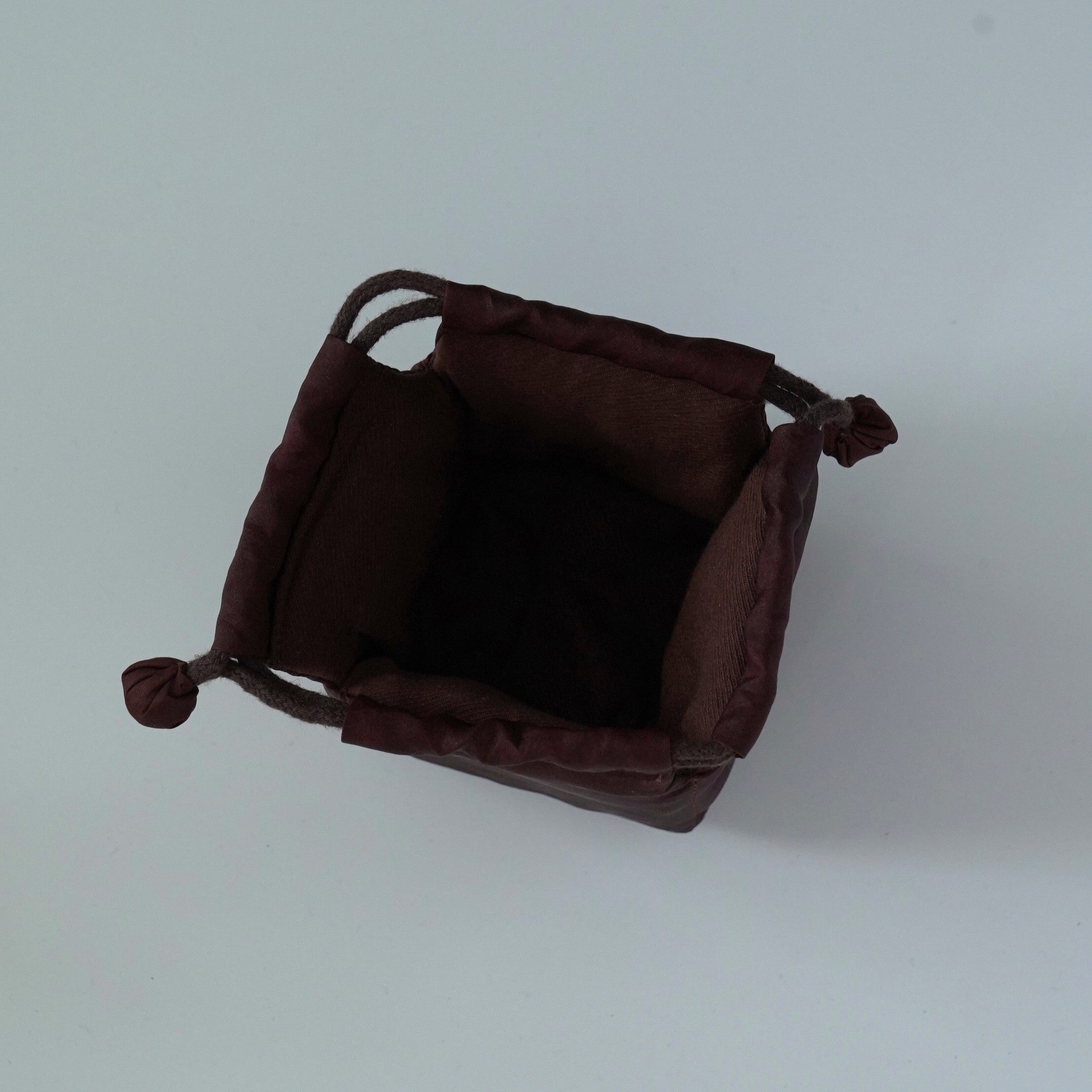 絹製紅雲紗茶器包小