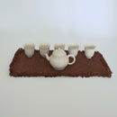 綿製柿渋染敷布大