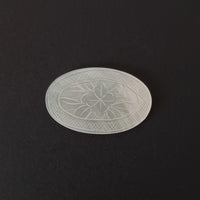 白蝶貝山茶花茶枕①楕円