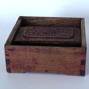 老木彫花卉文木箱