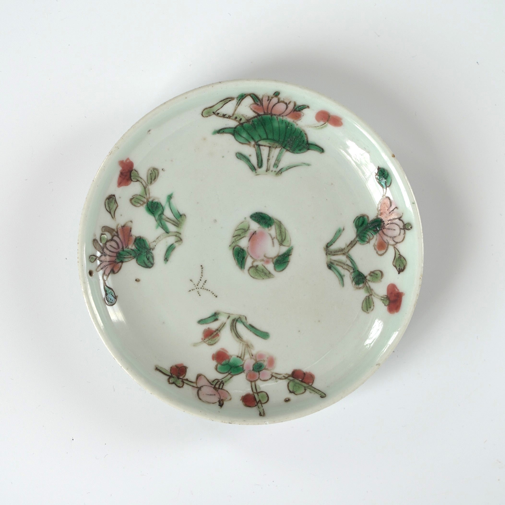 粉彩四季花文皿⑩