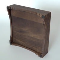 木製正方盆大　クルミ