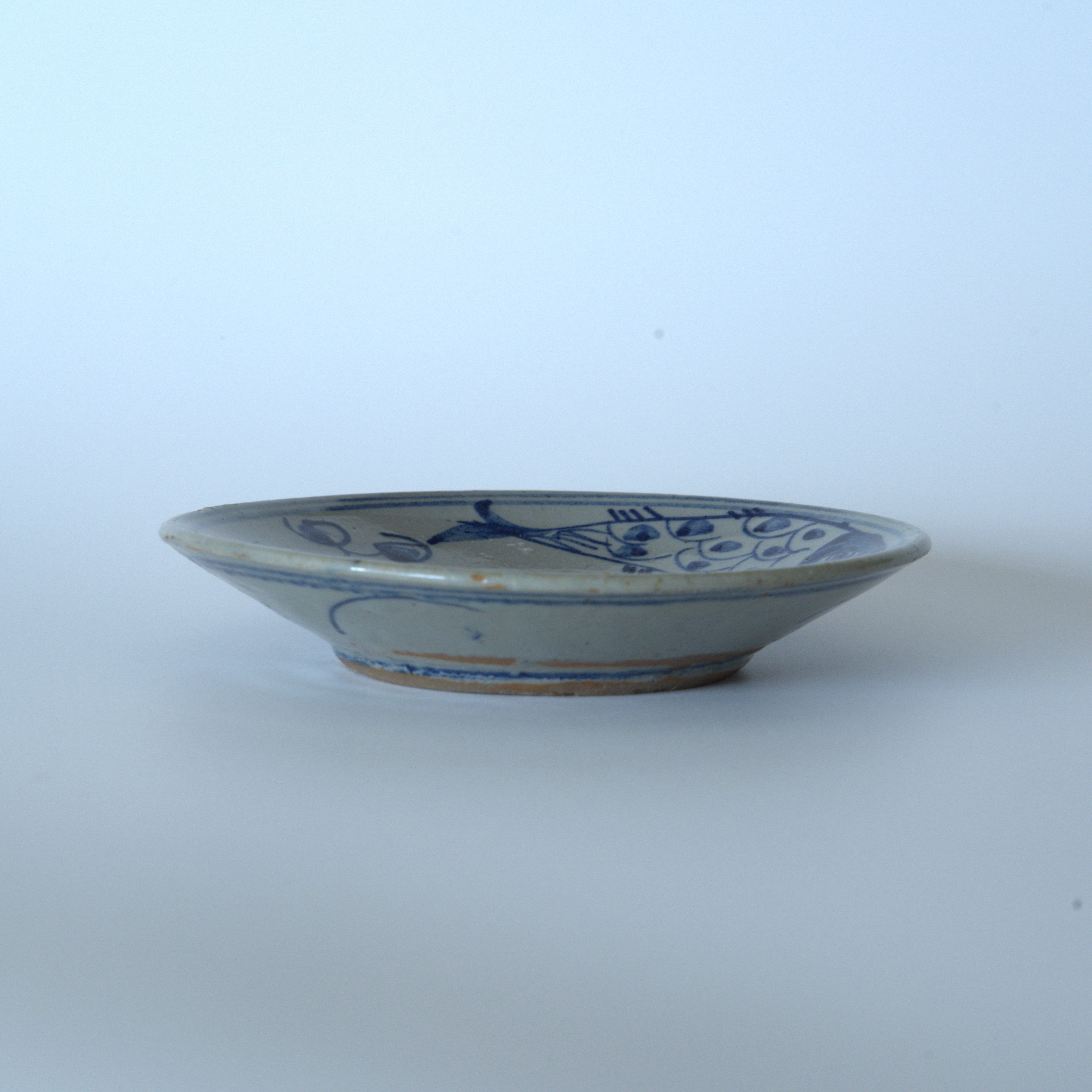 青花双魚花文皿③