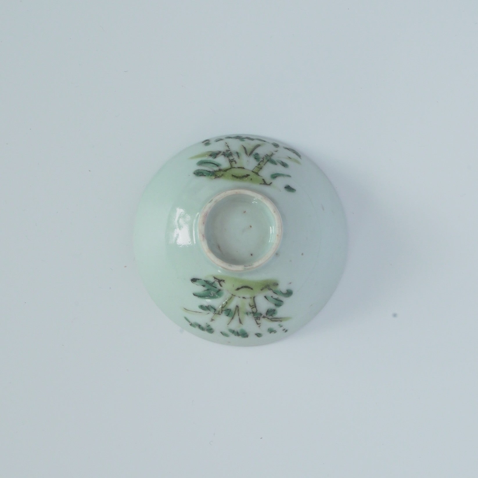 粉彩竹節文茶杯⑤