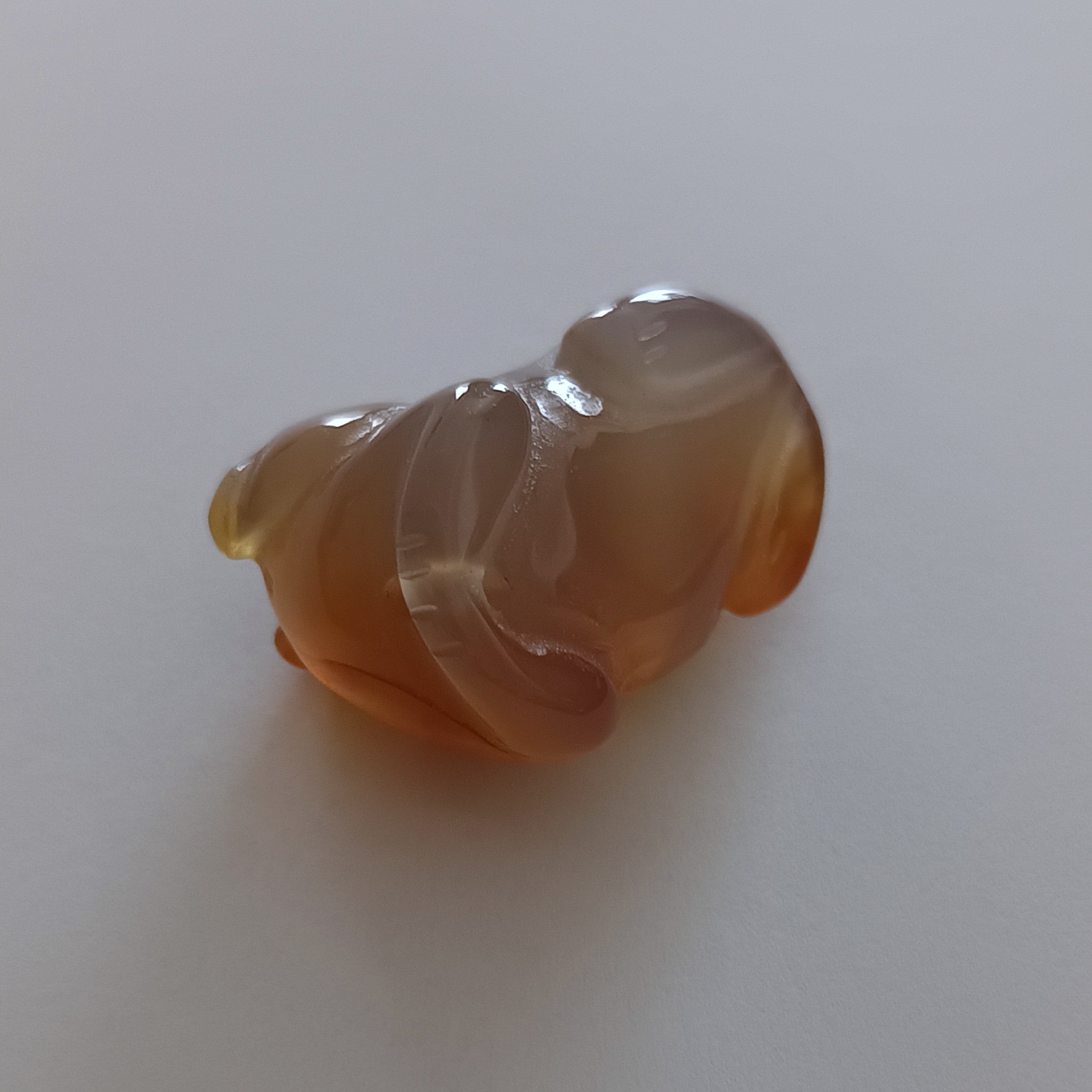 石製回頭猫茶枕左⑥