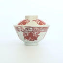 赤絵福寿三多文蓋碗