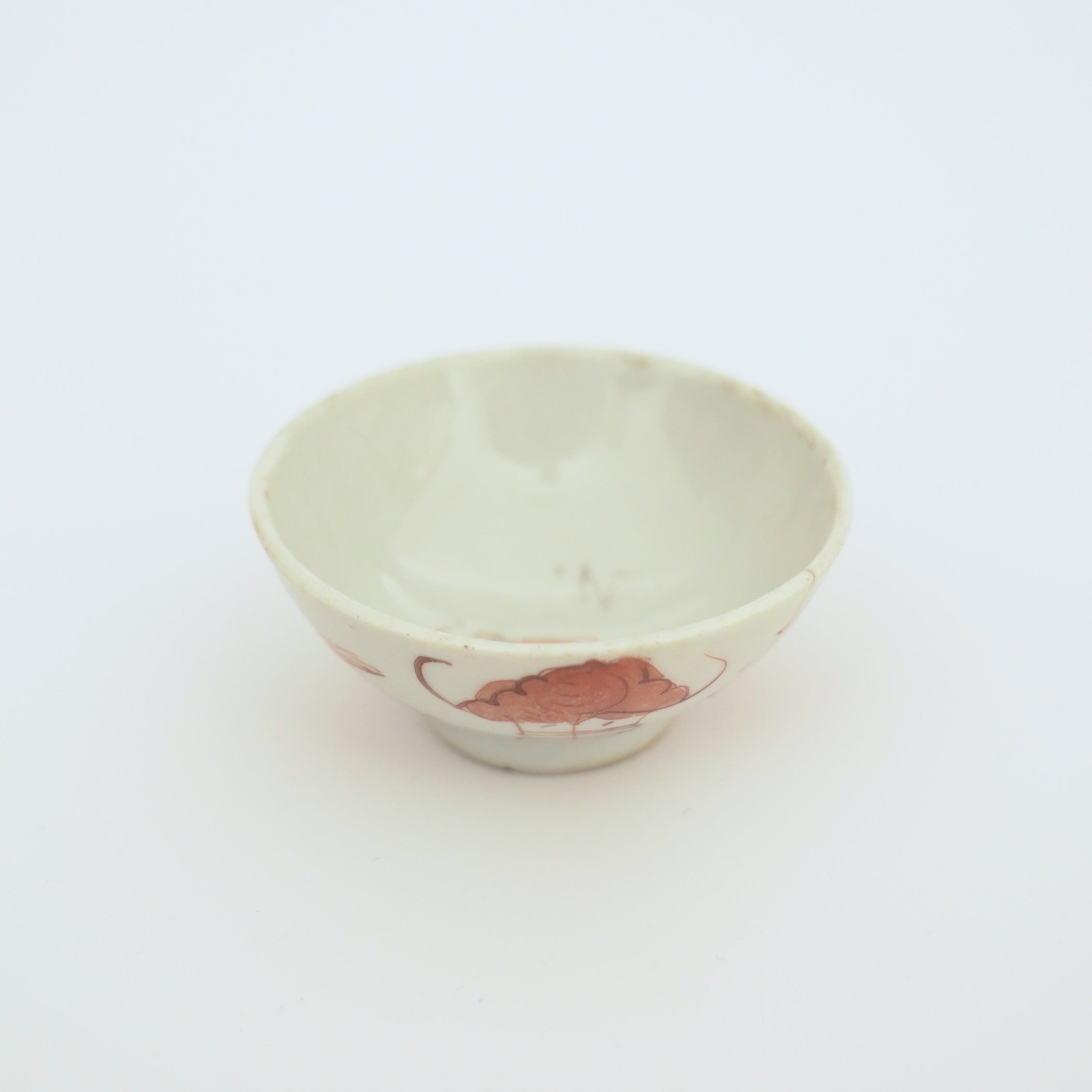 赤絵福寿三多文茶杯④