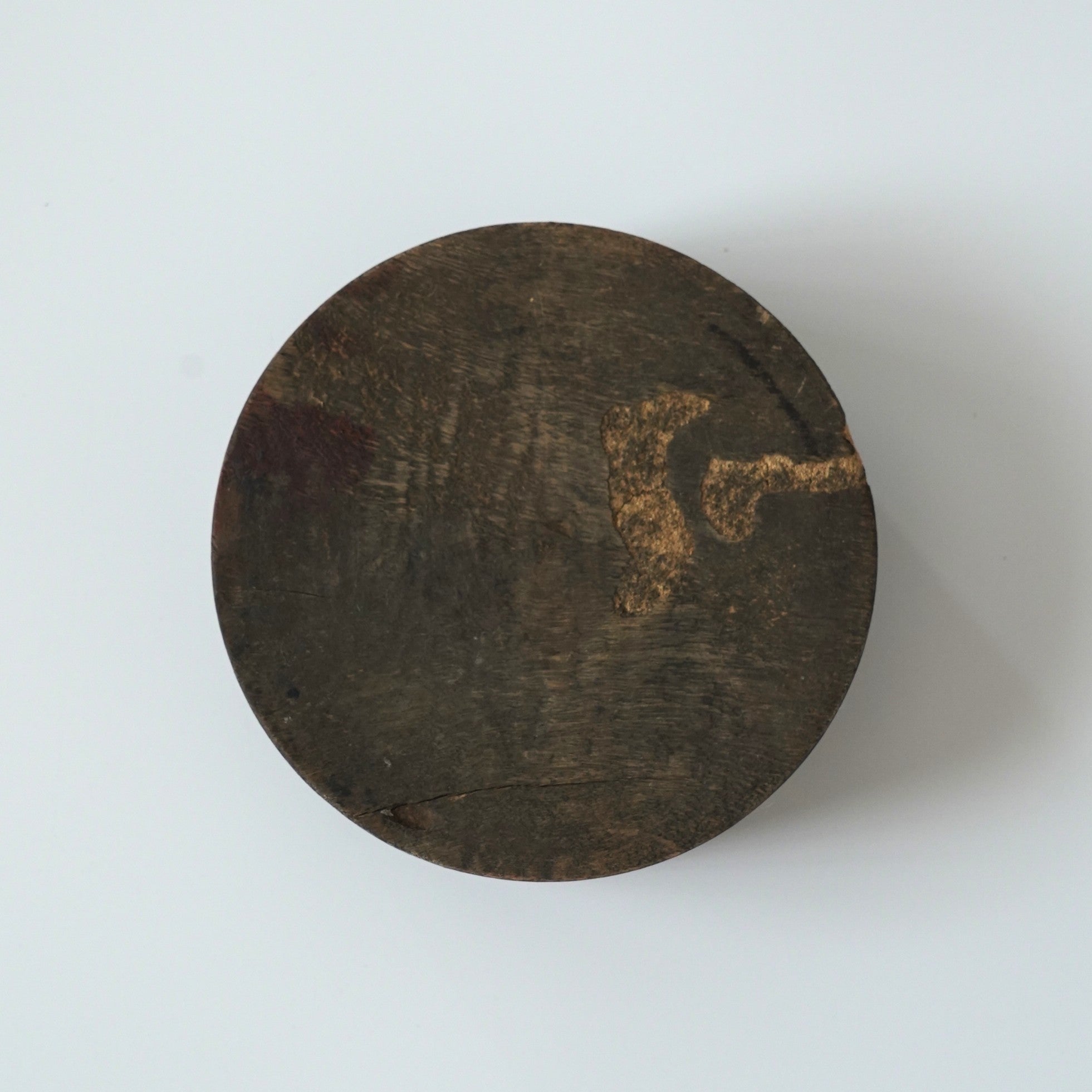 老木彫月宮玉兎文蓋置