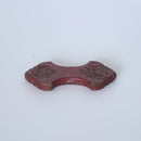 木製赤漆銀錠型花文糸板蓋置